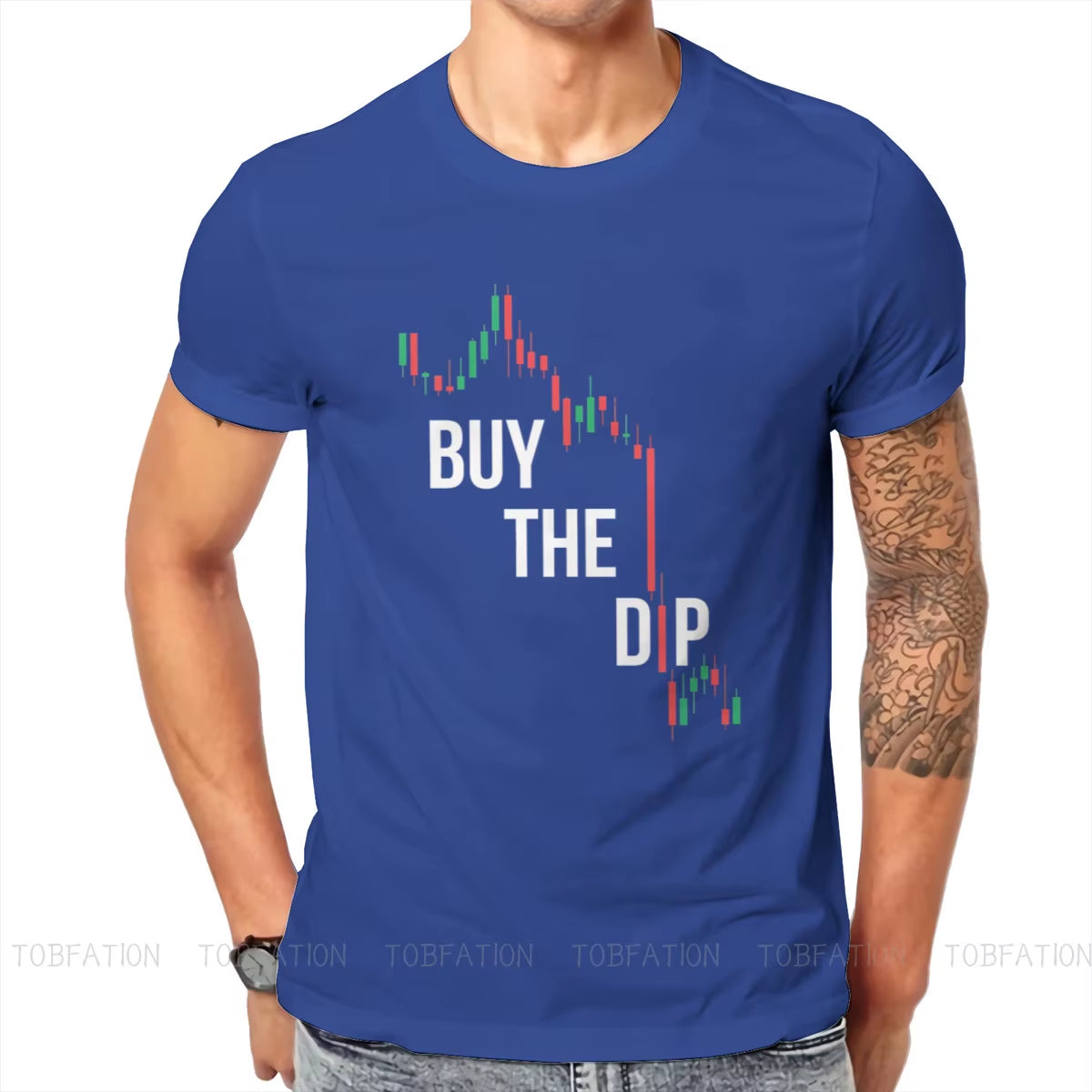 Buy the Dip BTFD Bitcoin Cryptocurrency Meme T Shirt Vintage Graphic Oversized O-Neck Tshirt Top Sell Harajuku Men'S Streetwear